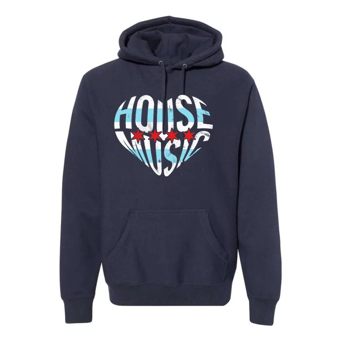 Chicago House Music I Love House Music DJ Premium Hoodie