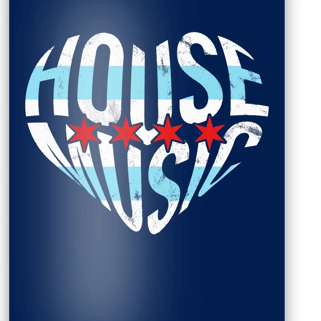 Chicago House Music I Love House Music DJ Poster