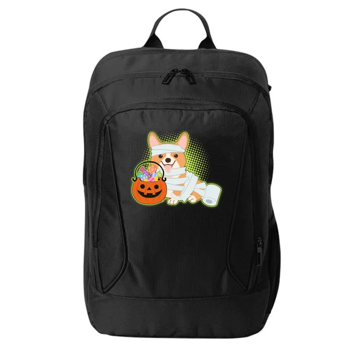 Cute Halloween Mummy Welsh Corgi And Pumpkin Candy City Backpack