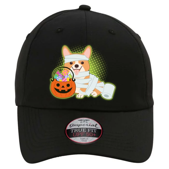 Cute Halloween Mummy Welsh Corgi And Pumpkin Candy The Original Performance Cap