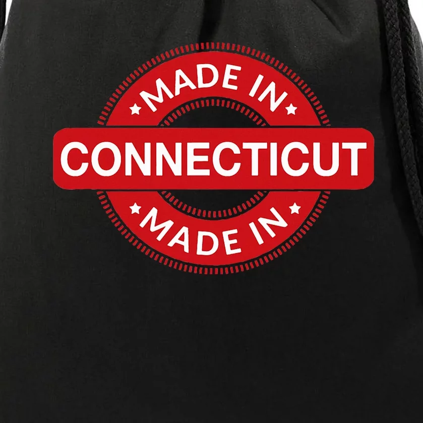 Connecticut Home Made In Connecticut Funny Label Drawstring Bag