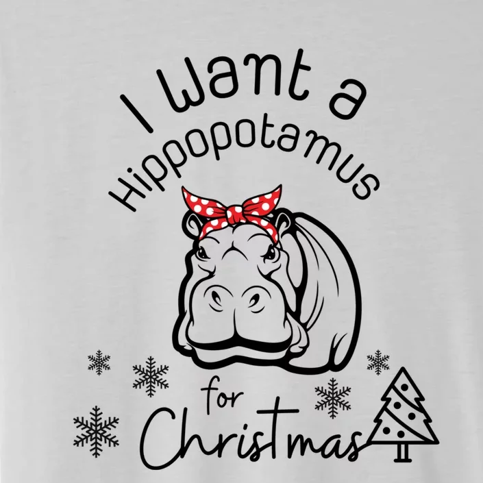 Christmas Hippo Merry Xmas Hippopotamus Happy Holidays Meaningful Gift ChromaSoft Performance T-Shirt