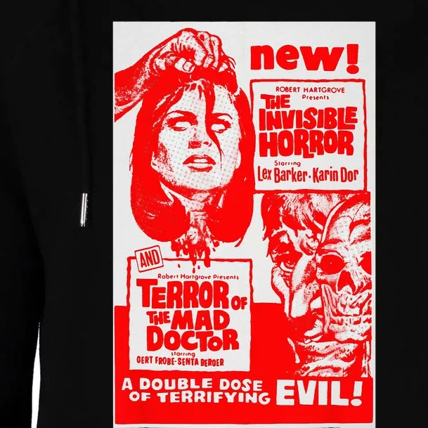 Classic Halloween Monster Poster Horror Movie Womens Funnel Neck Pullover Hood