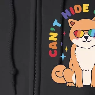 Can't Hide My Pride LGBTQ Dog Full Zip Hoodie