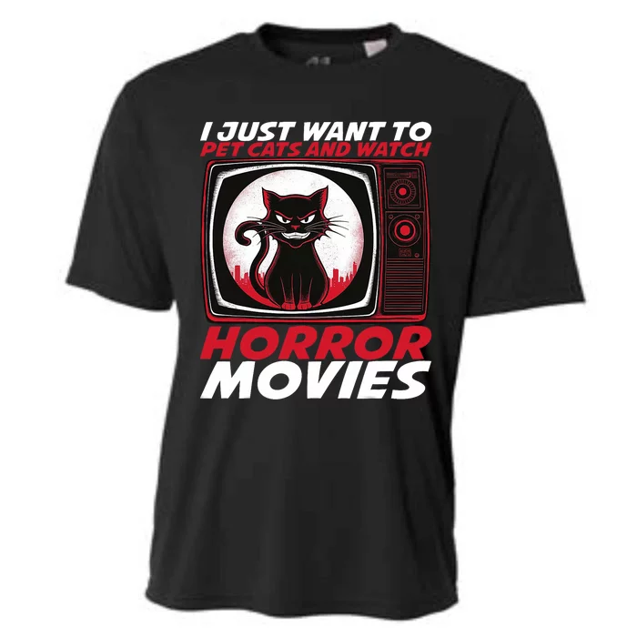 Cute Horror Movie Design Horror Movie Lover Cooling Performance Crew T-Shirt