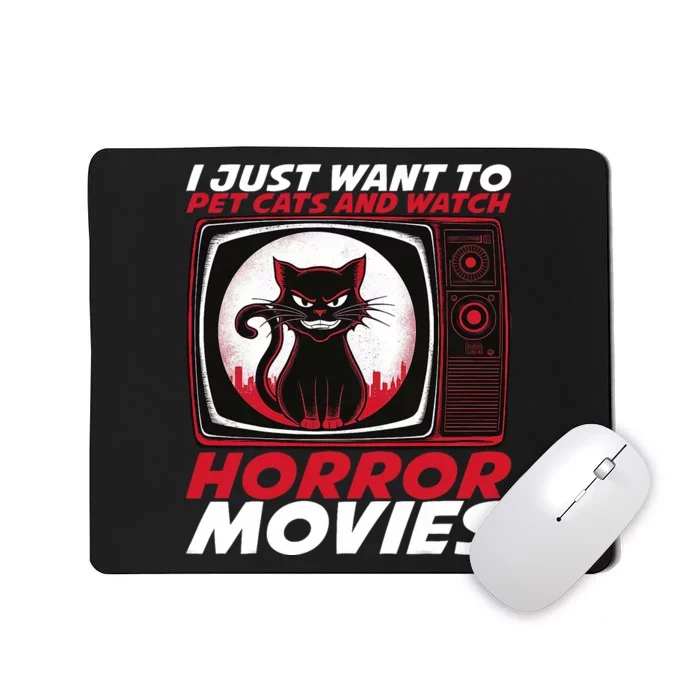 Cute Horror Movie Design Horror Movie Lover Mousepad