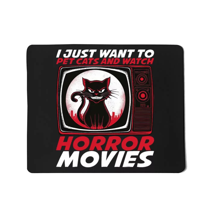 Cute Horror Movie Design Horror Movie Lover Mousepad