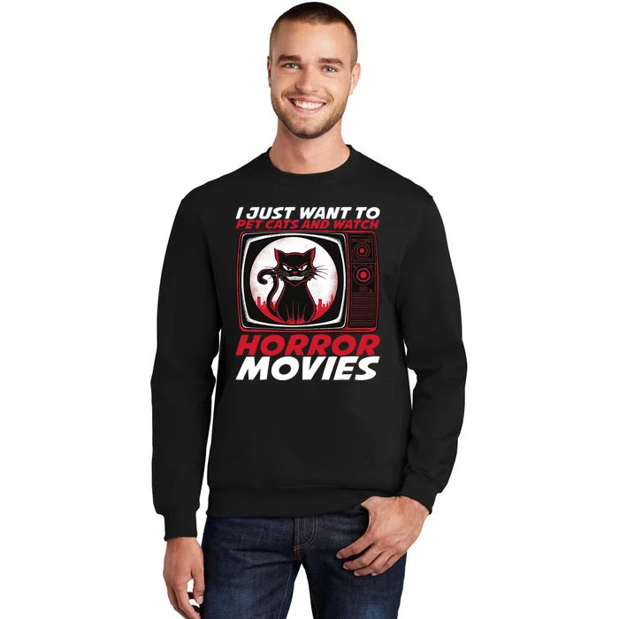 Cute Horror Movie Design Horror Movie Lover Tall Sweatshirt