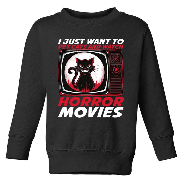 Cute Horror Movie Design Horror Movie Lover Toddler Sweatshirt