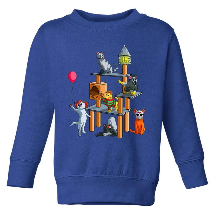 Cat Horror Movies Cute Halloween Toddler Sweatshirt