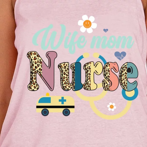 Cute Happy Mothers Day Wife Mom Nurse Meaningful Gift Women's Knotted Racerback Tank