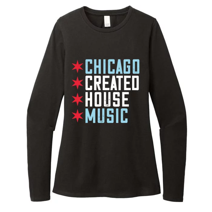 Chicago House Music Vintage DJ EDM Womens CVC Long Sleeve Shirt