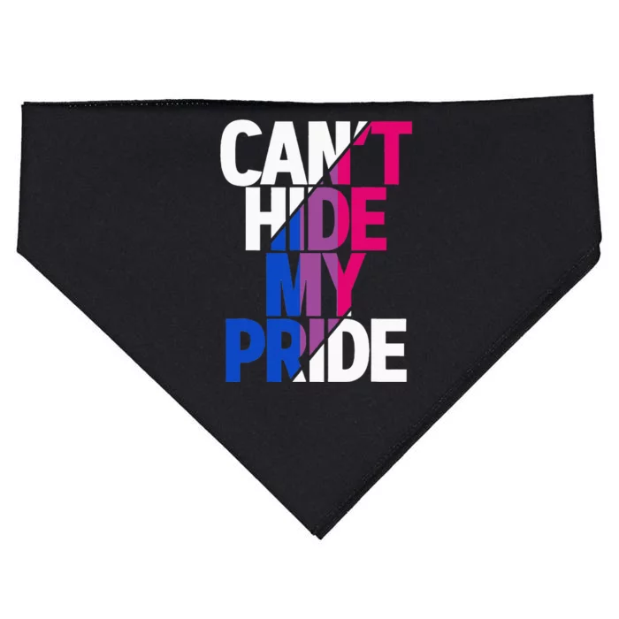 Cant Hide My Pride Bisexual Flag LGBTQ Bisexuality Bi LGBT USA-Made Doggie Bandana