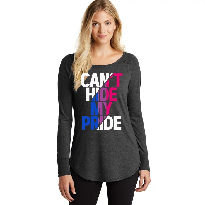 Cant Hide My Pride Bisexual Flag LGBTQ Bisexuality Bi LGBT Women's Perfect Tri Tunic Long Sleeve Shirt