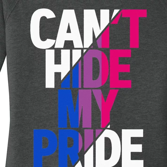 Cant Hide My Pride Bisexual Flag LGBTQ Bisexuality Bi LGBT Women's Perfect Tri Tunic Long Sleeve Shirt