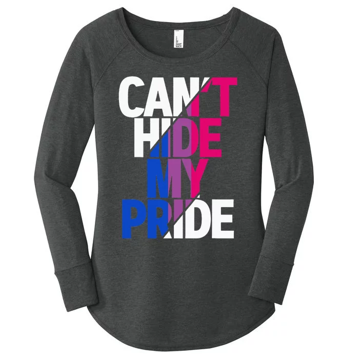 Cant Hide My Pride Bisexual Flag LGBTQ Bisexuality Bi LGBT Women's Perfect Tri Tunic Long Sleeve Shirt