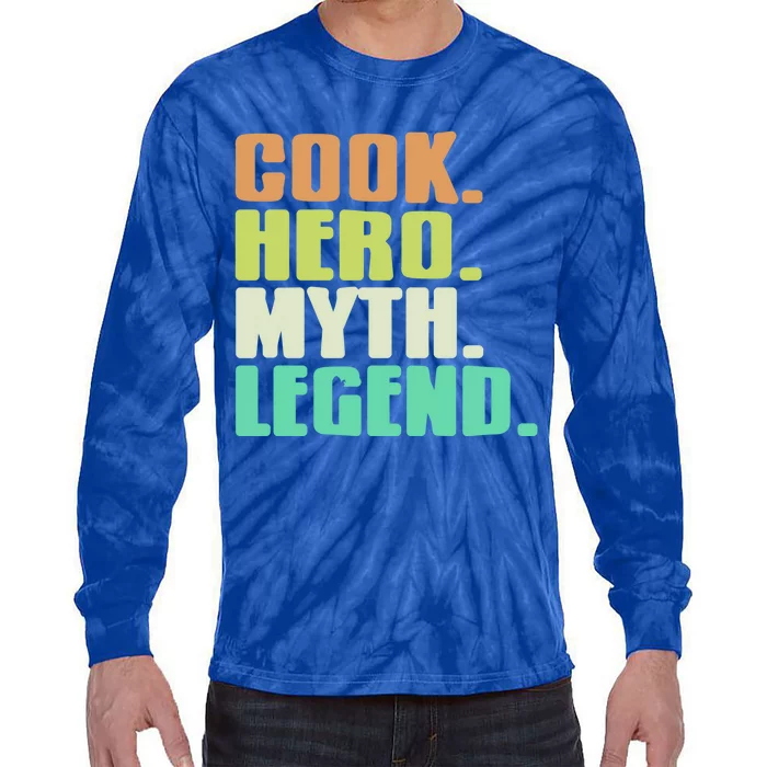 Cook Hero Myth Legend Retro Cooking Gift Present Gift Tie-Dye Long Sleeve Shirt