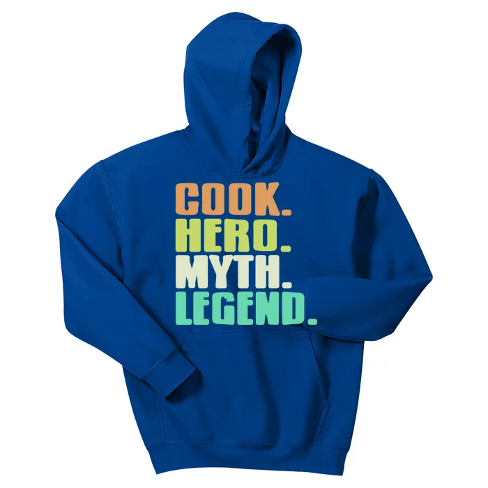 Cook Hero Myth Legend Retro Cooking Gift Present Gift Kids Hoodie