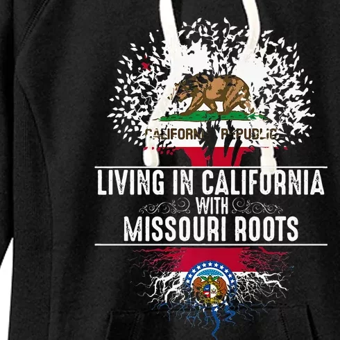 California Home Missouri Roots State Tree Flag Women's Fleece Hoodie