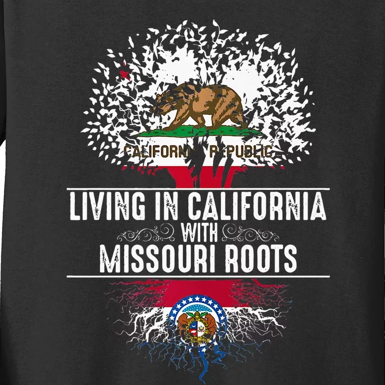 California Home Missouri Roots State Tree Flag Kids Long Sleeve Shirt