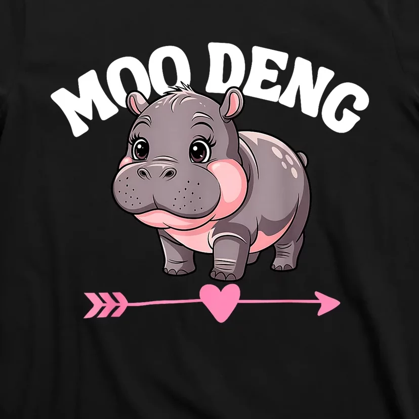 Cute Hippo Moo Deng Bouncy Pig Gift T-Shirt