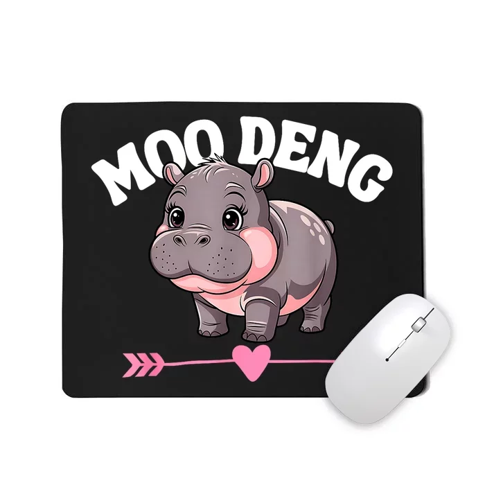 Cute Hippo Moo Deng Bouncy Pig Gift Mousepad