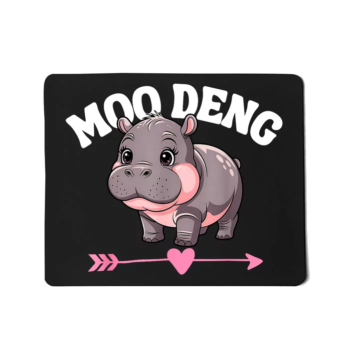 Cute Hippo Moo Deng Bouncy Pig Gift Mousepad