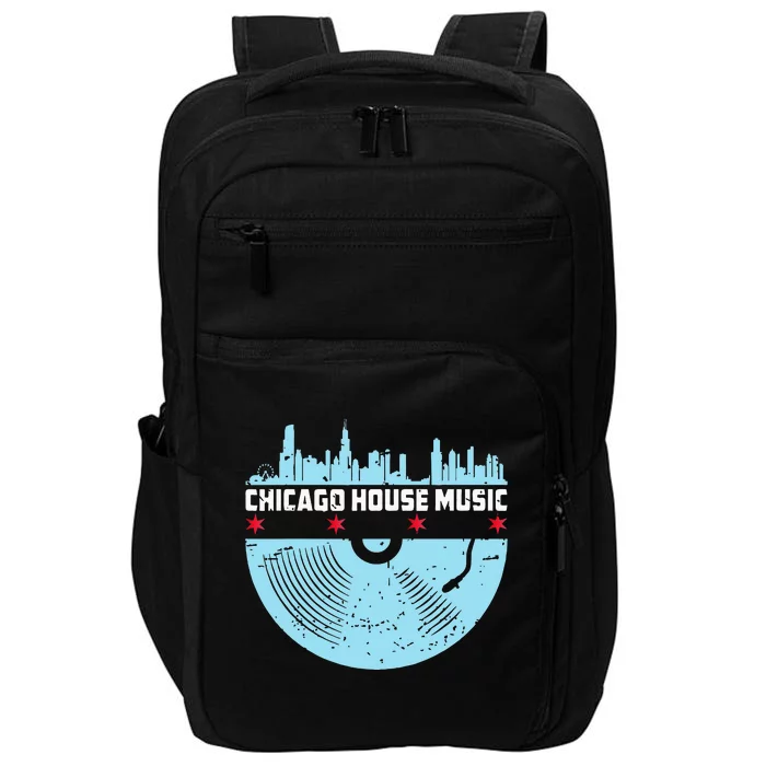 Chicago House Music Vinyl Dj Vintage Impact Tech Backpack