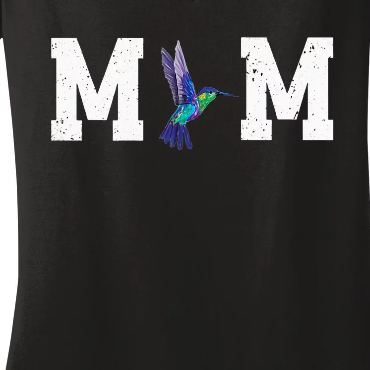 Cute Hummingbird Mom Design Love Bird For Women Women's V-Neck T-Shirt