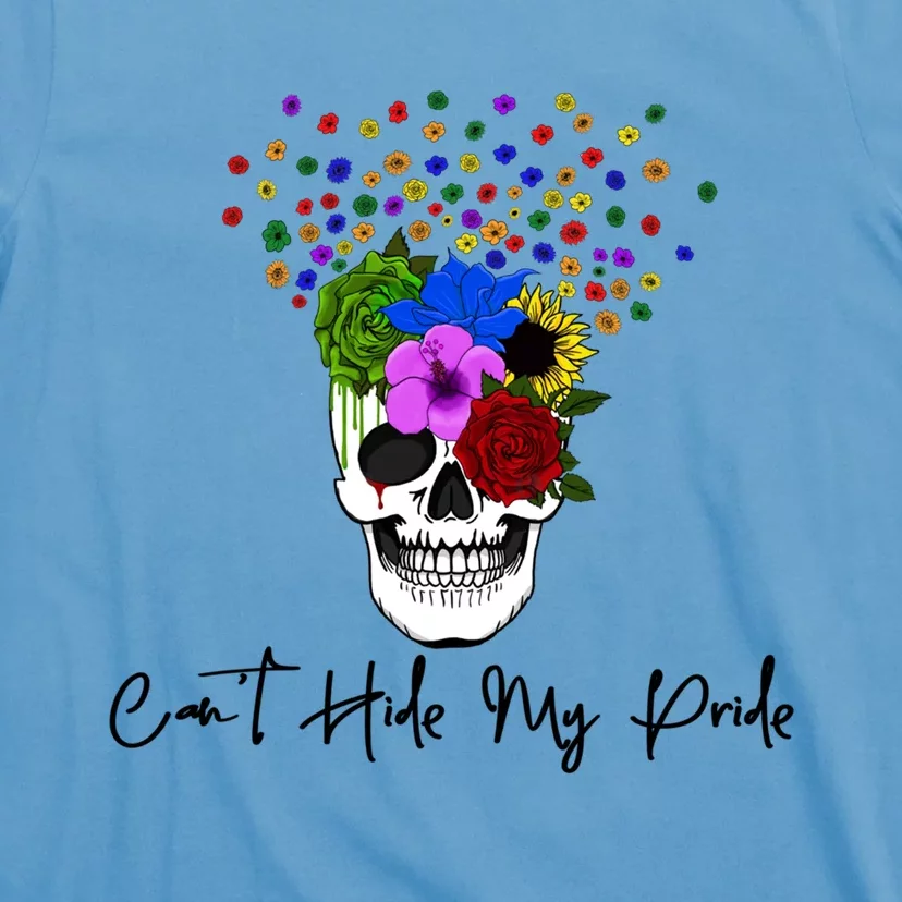 Cant Hide My Pride Skull Funny Lgbt Gift T-Shirt