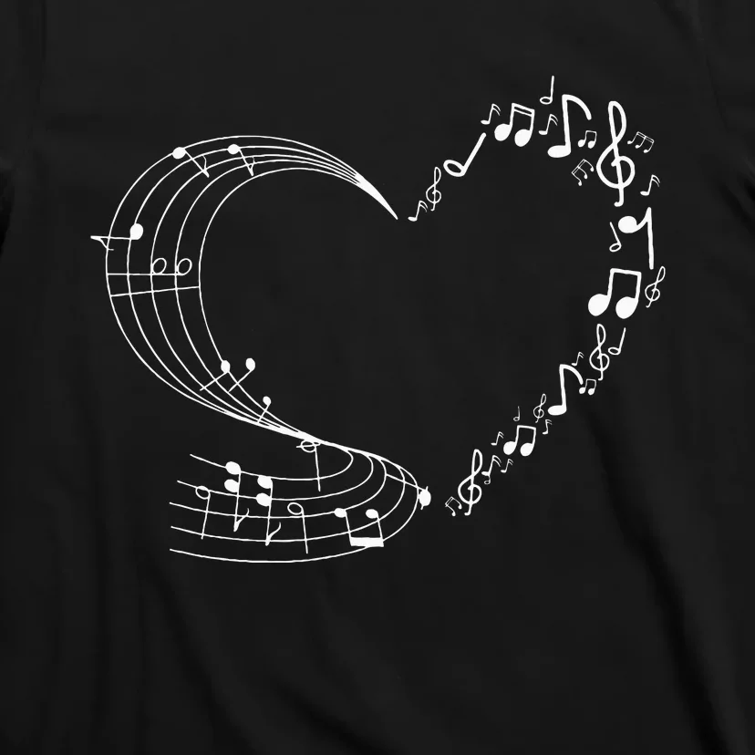 Cute Heart Music Note Musicians T-Shirt