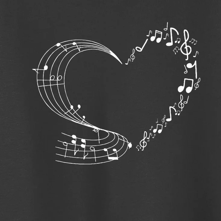 Cute Heart Music Note Musicians Toddler T-Shirt