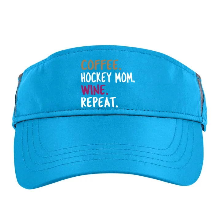 Coffee Hockey Mom Wine Repeat Cool Gift Adult Drive Performance Visor