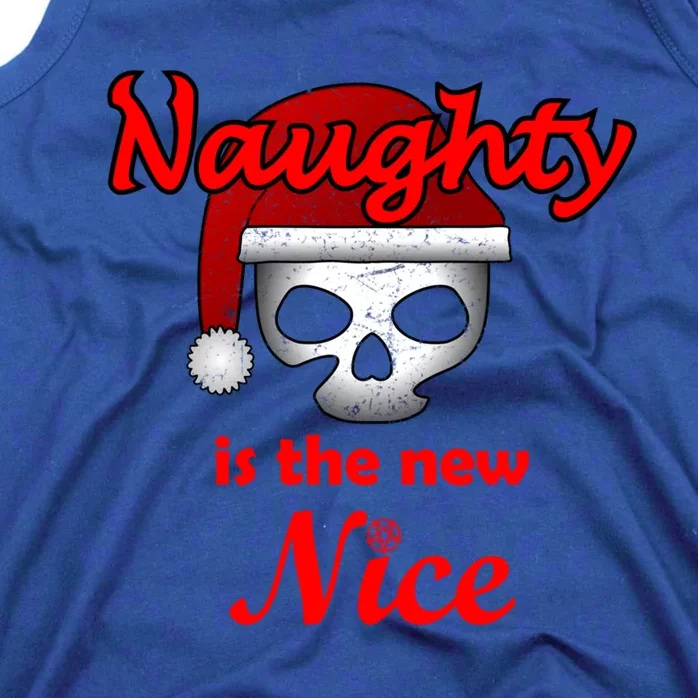 Christmas Heavy Metal Skull Design Naughty Is The New Nice Gift Tank Top