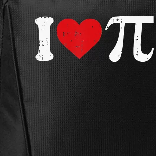 Cute Heart Math Symbols Teacher I Love Pi Day City Backpack