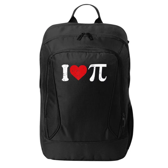 Cute Heart Math Symbols Teacher I Love Pi Day City Backpack