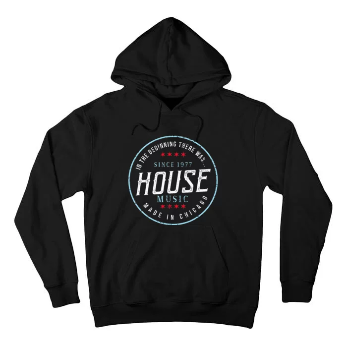 Chicago House Music Vintage Dj Edm Tall Hoodie