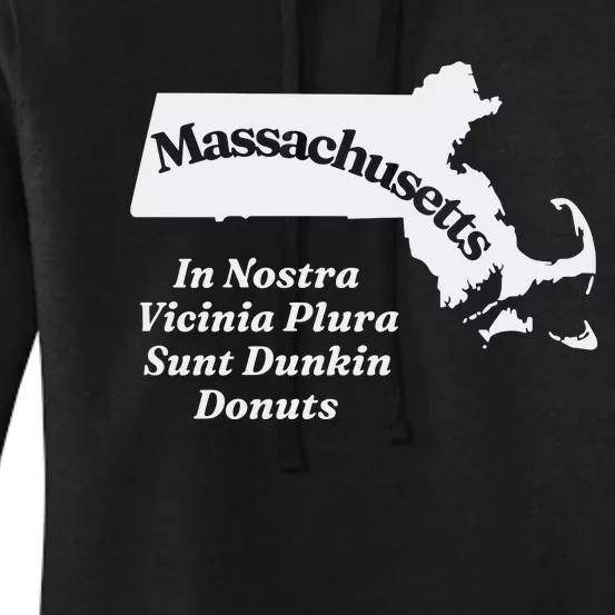 Click Hole Massachusetts In Nostra Vicinia Plura Sunt Dunkin Donuts Women's Pullover Hoodie