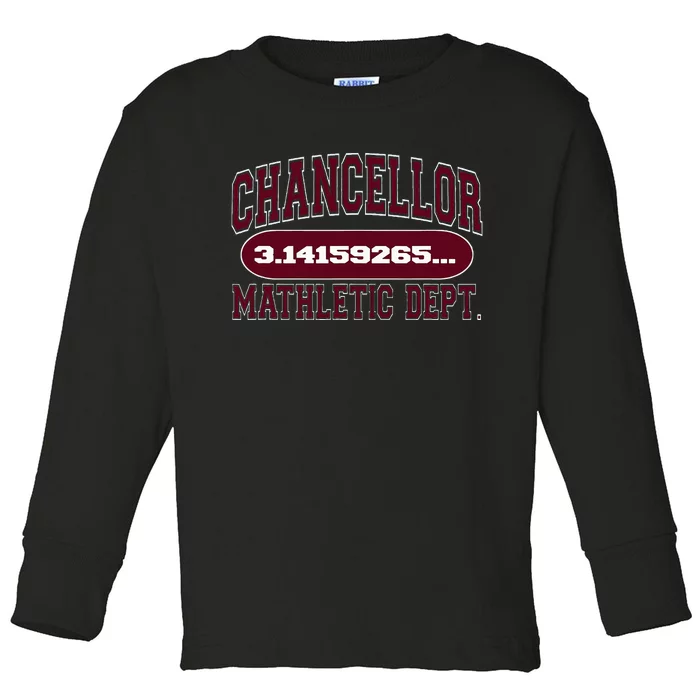 Chancellor High Mathletic Department Pi New Math Teachers= Toddler Long Sleeve Shirt