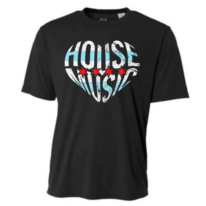 Chicago House Music I Love House Music Dj Cooling Performance Crew T-Shirt