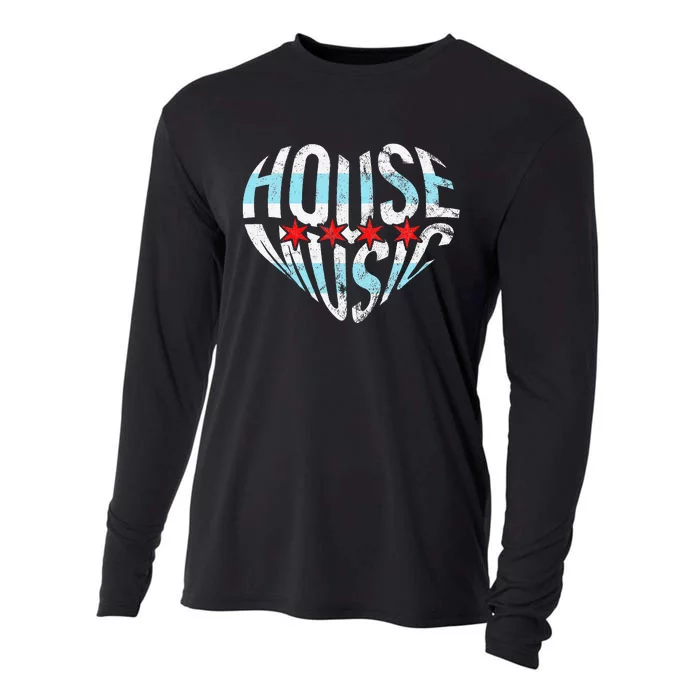 Chicago House Music I Love House Music Dj Cooling Performance Long Sleeve Crew