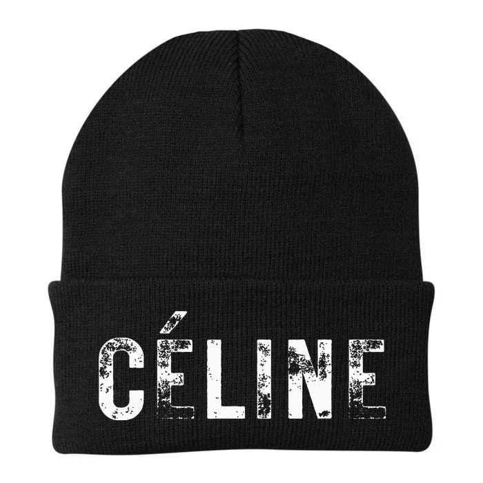 CéLine Hello My Name Is Name Tag First Name Knit Cap Winter Beanie