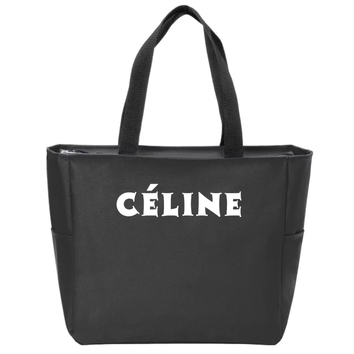 Céline Hello My Name Is Name Tag First Name Zip Tote Bag