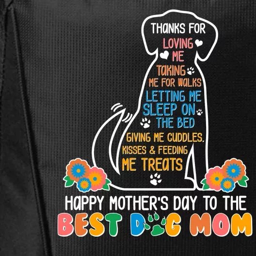 Cute Happy Mother's Day Best Dog Mom City Backpack