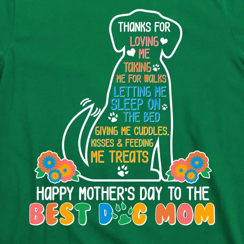 Cute Happy Mother's Day Best Dog Mom T-Shirt