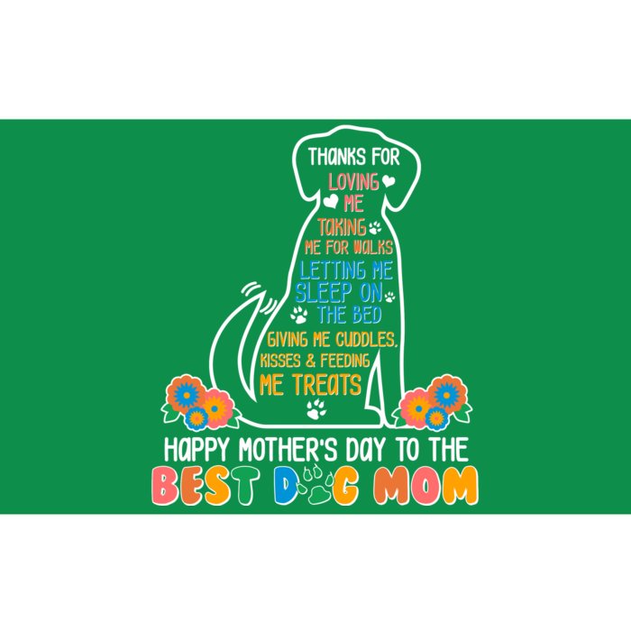 Cute Happy Mother's Day Best Dog Mom Bumper Sticker