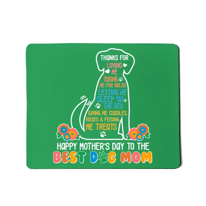 Cute Happy Mother's Day Best Dog Mom Mousepad