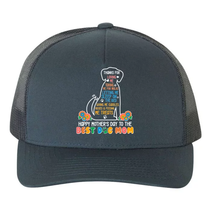 Cute Happy Mother's Day Best Dog Mom Yupoong Adult 5-Panel Trucker Hat