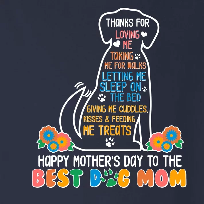 Cute Happy Mother's Day Best Dog Mom Toddler Long Sleeve Shirt