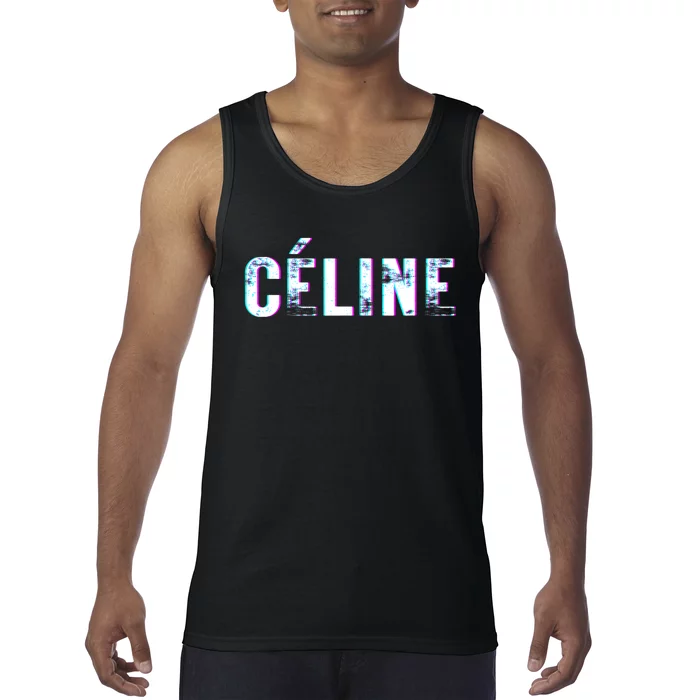 Céline Hello My Name Is Name Tag First Name Tank Top